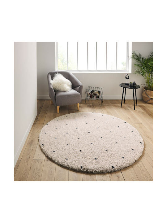 La Redoute Collections Berber Kinder Teppich Weiß Rund mit Durchmesser 160cm