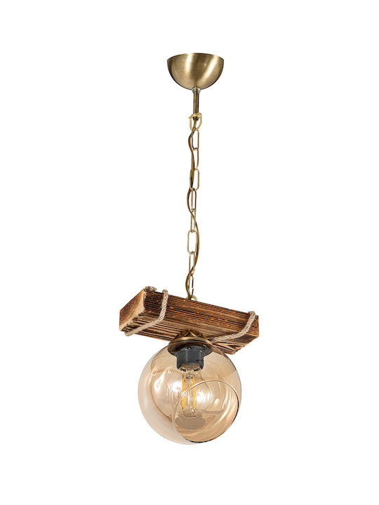 ARlight PDT 2059-1 Pendant Light Brown Rail with Socket E27 19x15x65cm