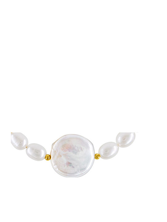 Bracelet K14 Gold Elements White Pearls B125644 Bracelet K14 Gold Elements White Pearls B125644