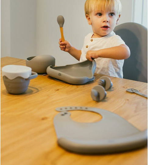 Interbaby Baby Food Plate made of Silicone Green