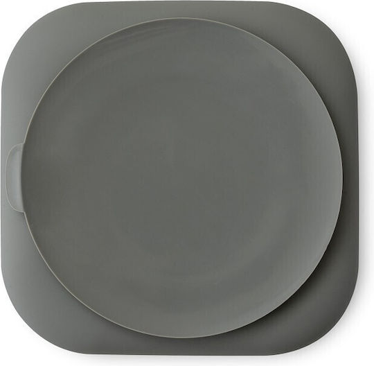 Interbaby Baby Food Plate made of Silicone Petrol Blue