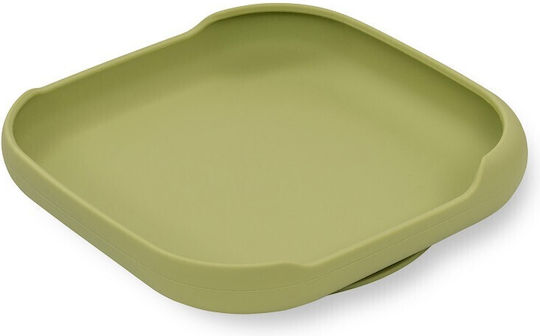 Interbaby Baby Food Plate made of Silicone Green
