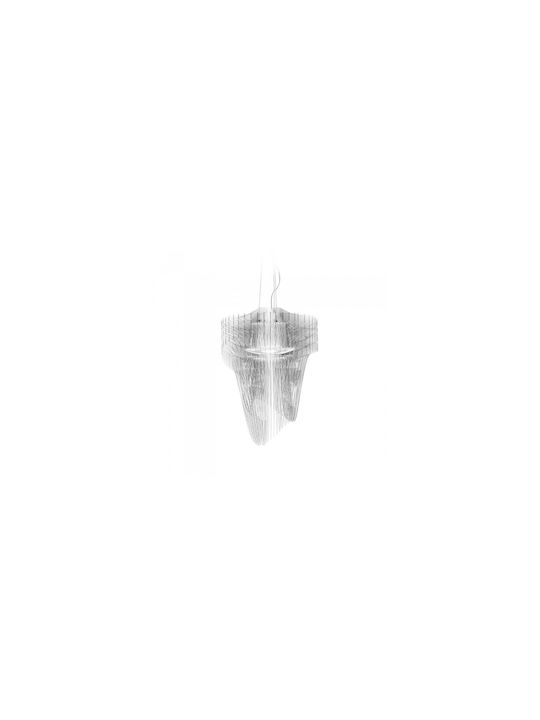 Slamp Aria XL Pendant Light Silver with Socket E27 90cm