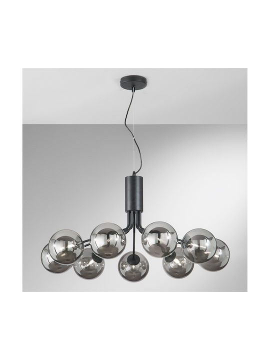 Fan Europe I-Honey-S9-NER G9 Pendant Light Black Ball for 9 Bulbs G9 83.4x41x161cm