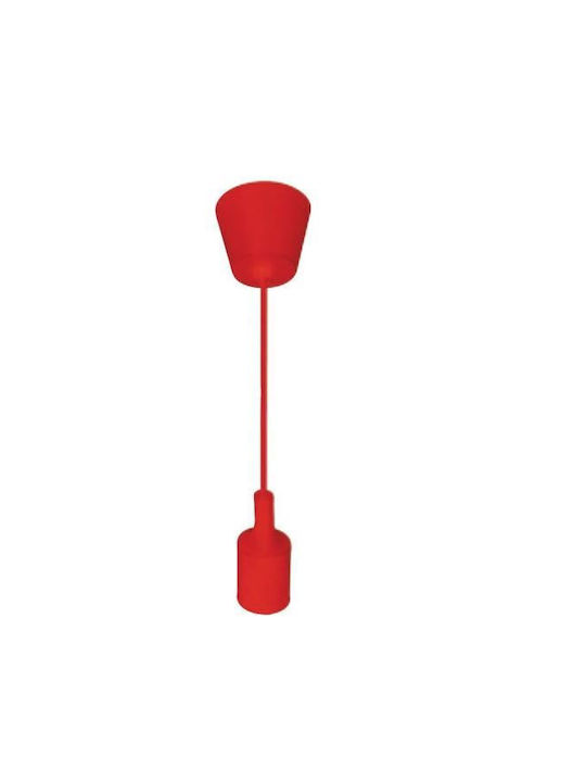 Horoz Electric Pendant Light Red with Socket E27