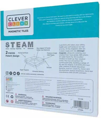 Cleverclixx Magnetisches Bau- und Konstruktionsspielzeug Für Kinder Ab 3 Jahren