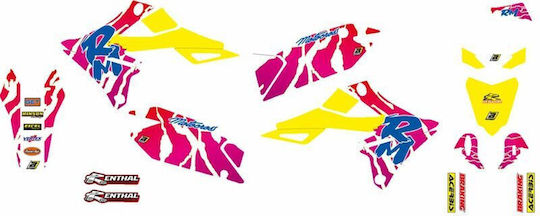 Blackbird Racing Sticker Set 2320aa Suzuki Rm-z 450 18-19 Suzuki Rm-z 250 19 Blue-pink-white-yellow