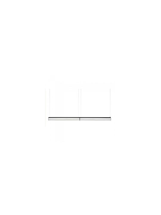 Slamp Modula Double Crystal Κρεμαστό Φωτιστικό Μαύρο LED Ράγα 192x5.5εκ.