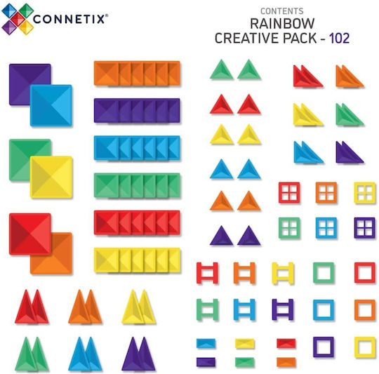 Connetix Jucărie de Construcție Magnetică Rainbow