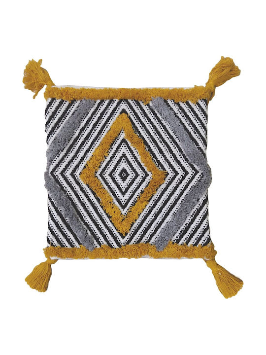Kipper Sofa Cushion Karan 100% Cotton Gray 40x40cm