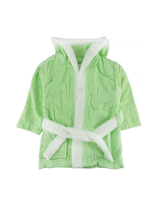 Minilori Baby Παιδικό Μπουρνούζι Green με Κουκούλα