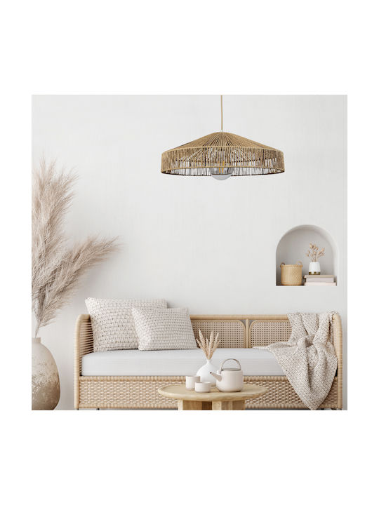 Inlight Pendant Light Beige with Rope for Socket E27 70x70cm