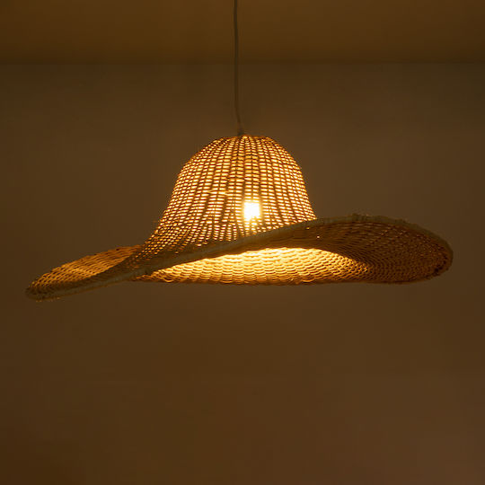 GloboStar Espargos Ceiling Light Beige Boho Grid with E27 Socket 70x70x35cm