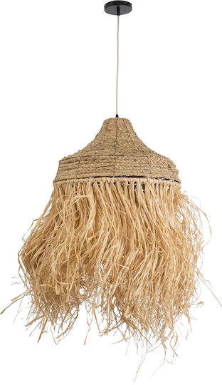 GloboStar Portoferraio Ceiling Light Beige Boho Grid with E27 Socket 50x50x80cm