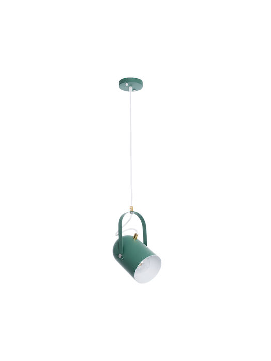 GloboStar Hazel Pendant Light Green with Socket E27 12x18x27cm