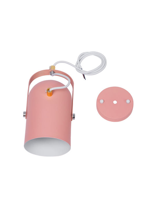 GloboStar Hazel Pendant Light Pink with Socket E27 12x18x27cm