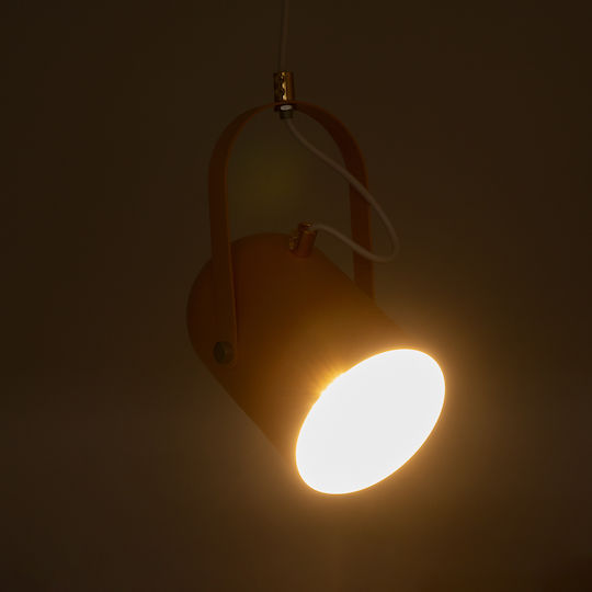 GloboStar Hazel Κρεμαστό Φωτιστικό Ροζ με Ντουί E27 12x18x27εκ.