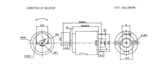 R260 Vibration Motor 3-12v