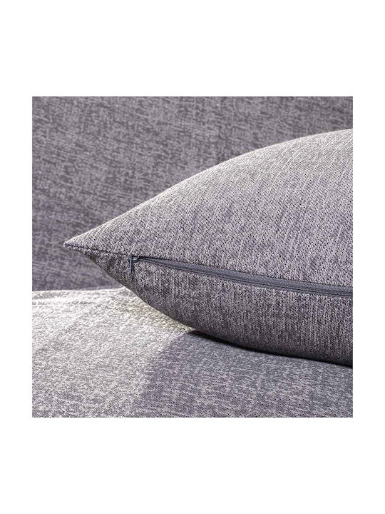 Bed&Bath Decorative Pillow Case from 100% Cotton Gray 57x57cm