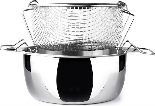 Ibili Bratpfanne Korbdeckel Edelstahl 18/10 20 cm 2 L Silber