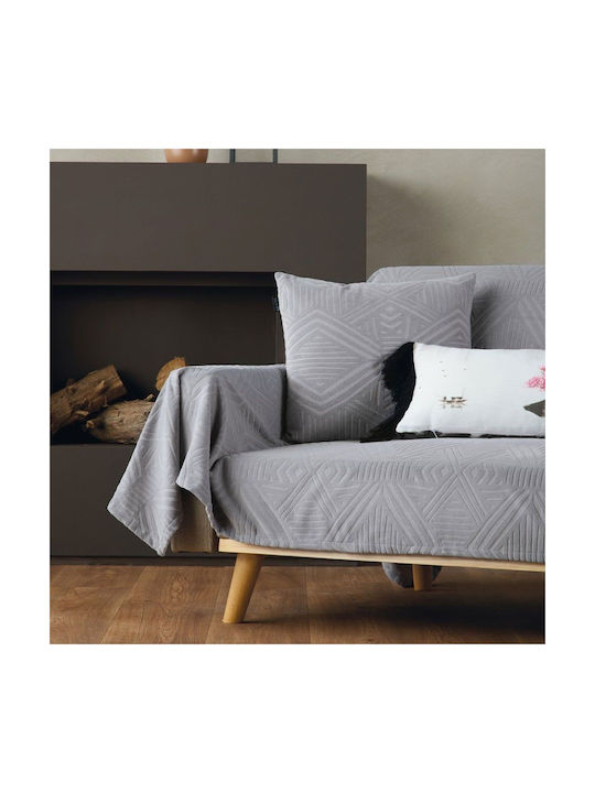 Kentia Μαξιλάρι Καναπέ Delilah Fleece Γκρι 45x45εκ.