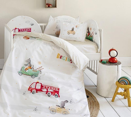 Nima Little Adventure Бебешка кувертюра Памук Red 100x140см Nima Little Adventure Бебешка кувертюра Памук Red 100x140см