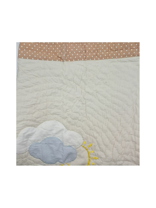 Nima Cotton Baby Quilt Mama-Dada Snoogies 110x140cm Beige