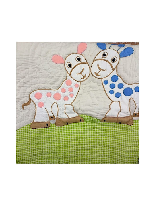 Nima Cotton Baby Quilt Mama-Dada Snoogies 110x140cm Beige