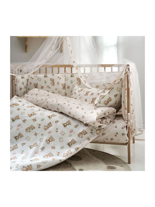 Vesta Home Berry Σετ Βρεφικό Κουβερλί Διπλής Όψης Βαμβακερό Berry 120x160cm
