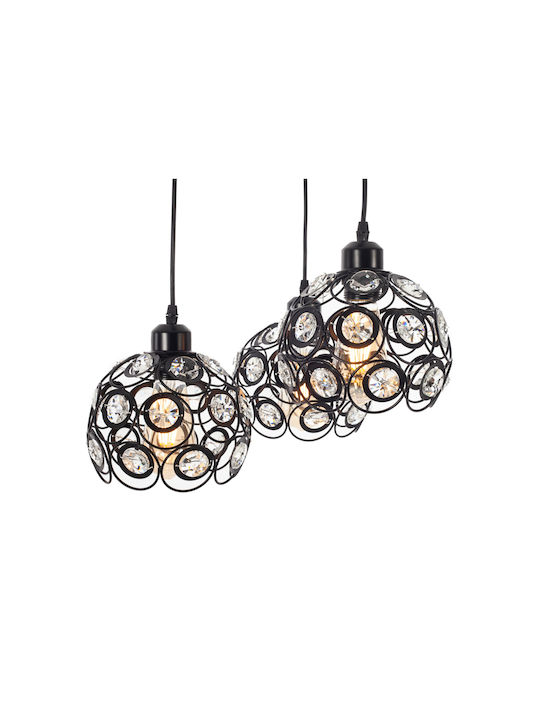 Artekko Pendant Light Black with Socket E27 40x40x80cm