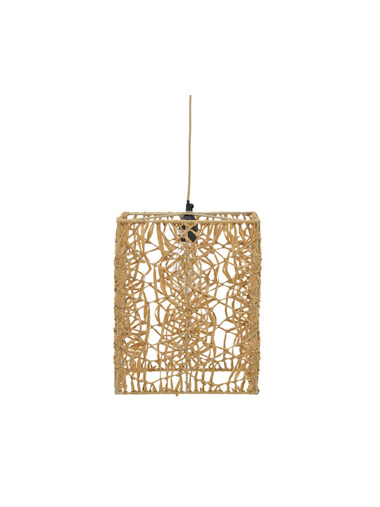 Inart Dorotan Pendant Light Brown with Socket E27 30x27x110cm