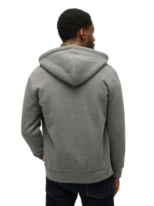 Superdry M D2 Ovin Neon Vl Graphic Ζακέτα Grey με Κουκούλα