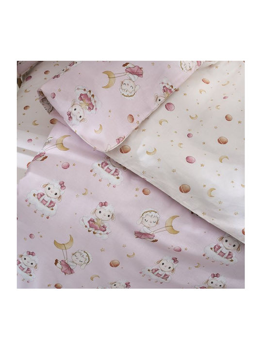 Vesta Home Lambi Crib Duvet Pink 110x150cm