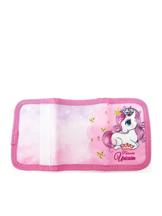 Setino Portofel pentru copii cu velcro Roz