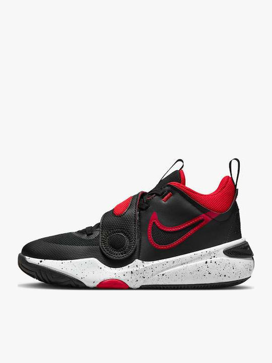 Team Hustle D 11 Ps Kids Sports Shoes Basketball with Laces Black