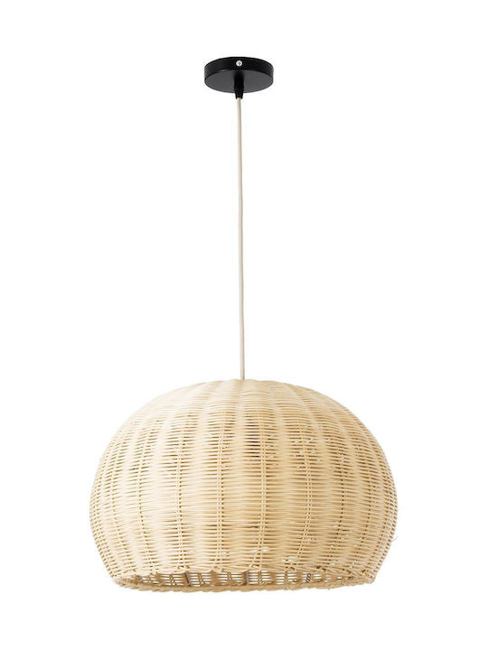 GloboStar Raito Beige Boho Grid Pendant Ceiling Light with E27 Socket 40x40x25cm