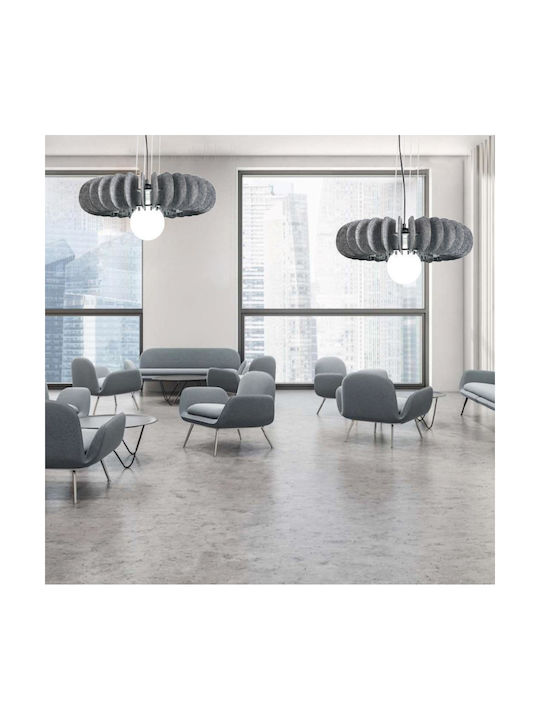 Inlight Acoustic Pendant Light Gray with Socket E27 50x50cm