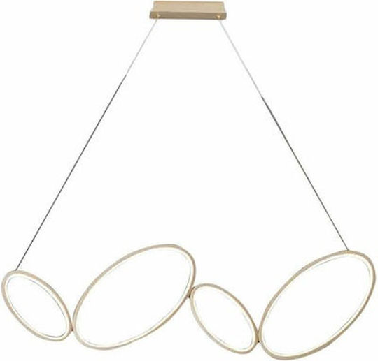 Ondaluce LED Κρεμαστό Φωτιστικό Χρυσό 105x30εκ. Ondaluce LED Κρεμαστό Φωτιστικό Χρυσό 105x30εκ.