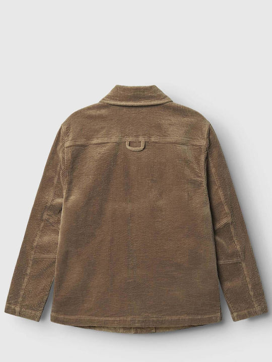 Μακρυμάνικo Κοτλέ Overshirt Καφέ