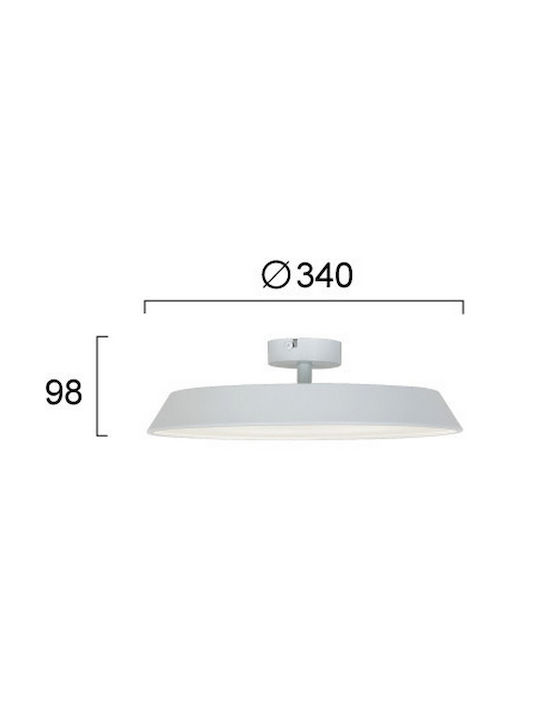 Viokef Pendant Light White 34x98cm