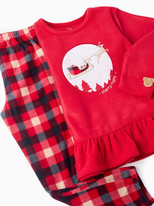 Zippy Pijama pentru copii De iarnă Fleece Roșie