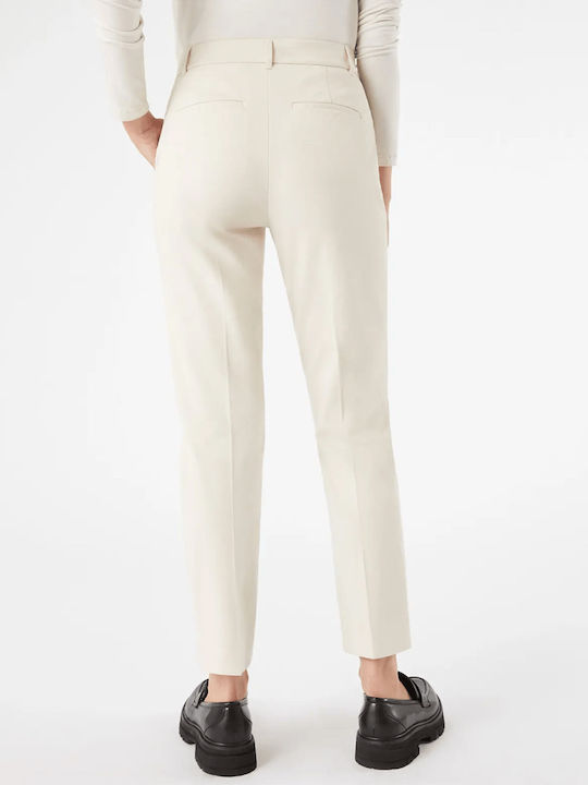 Women's Fabric Trousers Ivory