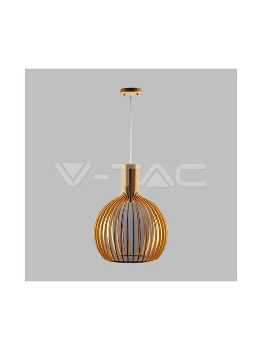 V-TAC Hängelampe Braun Raster mit Fassung E27 35x35x45cm.