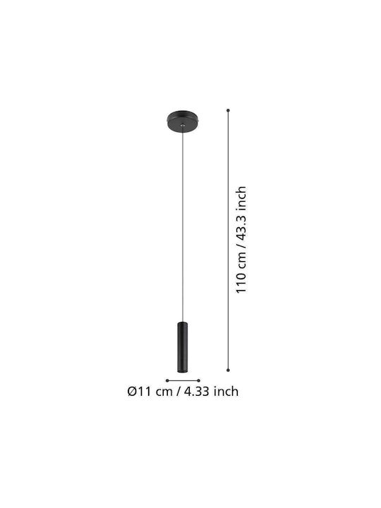 Eglo Pendant Light Black 4x10cm