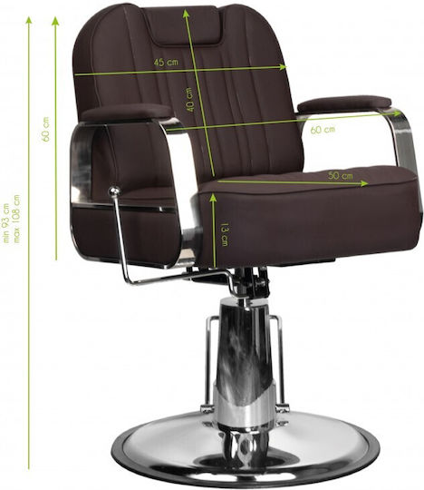Barber Equipment Καρέκλα Barbier Schwarz mit verstellbarer Höhe
