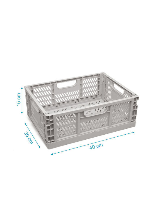 Kiokids Kinder Aufbewahrungsbox Faltbar aus Kunststoff Gray 30x40x15cm 1Stück