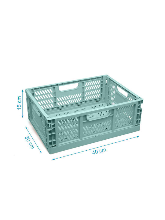 Kiokids Kinder Aufbewahrungsbox Faltbar aus Kunststoff Grün 30x40x15cm 1Stück