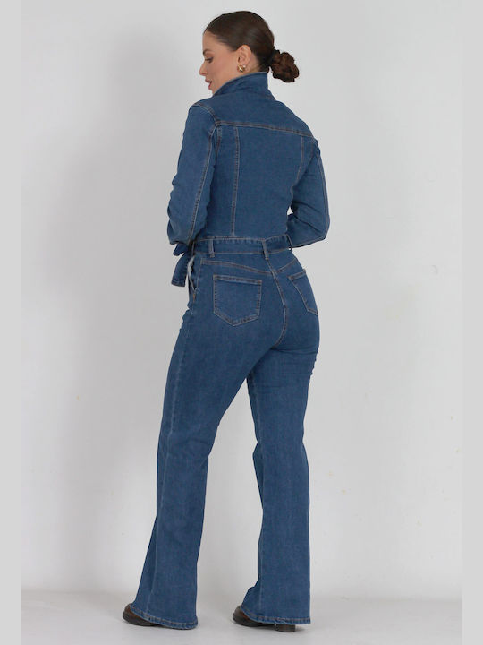 Epwnymo Women's Jumpsuit Denim Blue