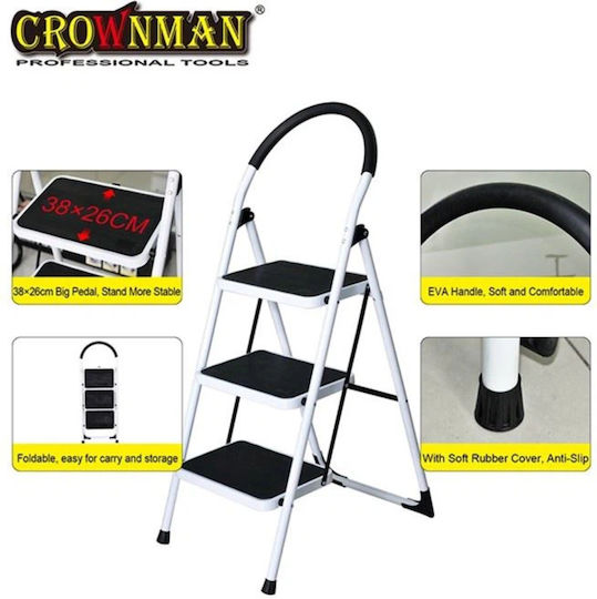 Crownman Scară Fier cu 3 Trepte