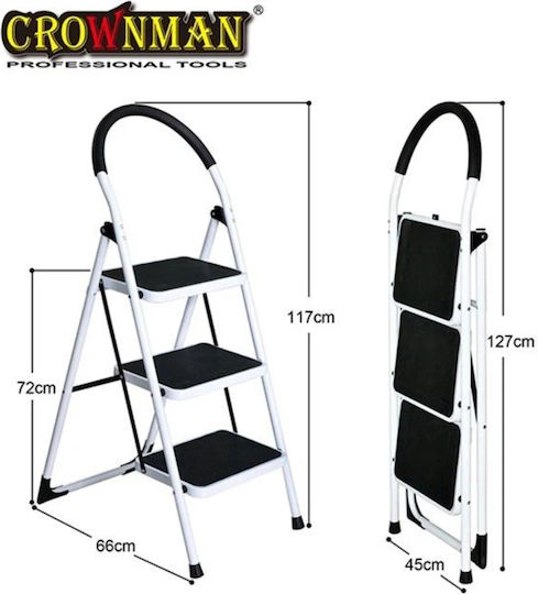 Crownman Scară Fier cu 3 Trepte